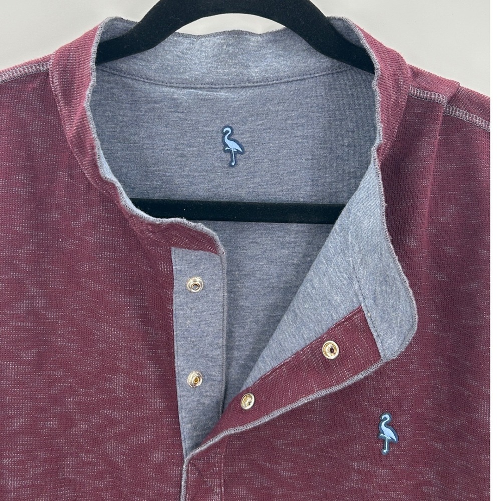 Tailorbyrd Mens Reversible Quarter Snap Pullover XL Burgundy Bird Golf Athletic - Picture 4 of 9